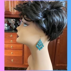 Turquoise Chandelier Dangle Statement Earrings
